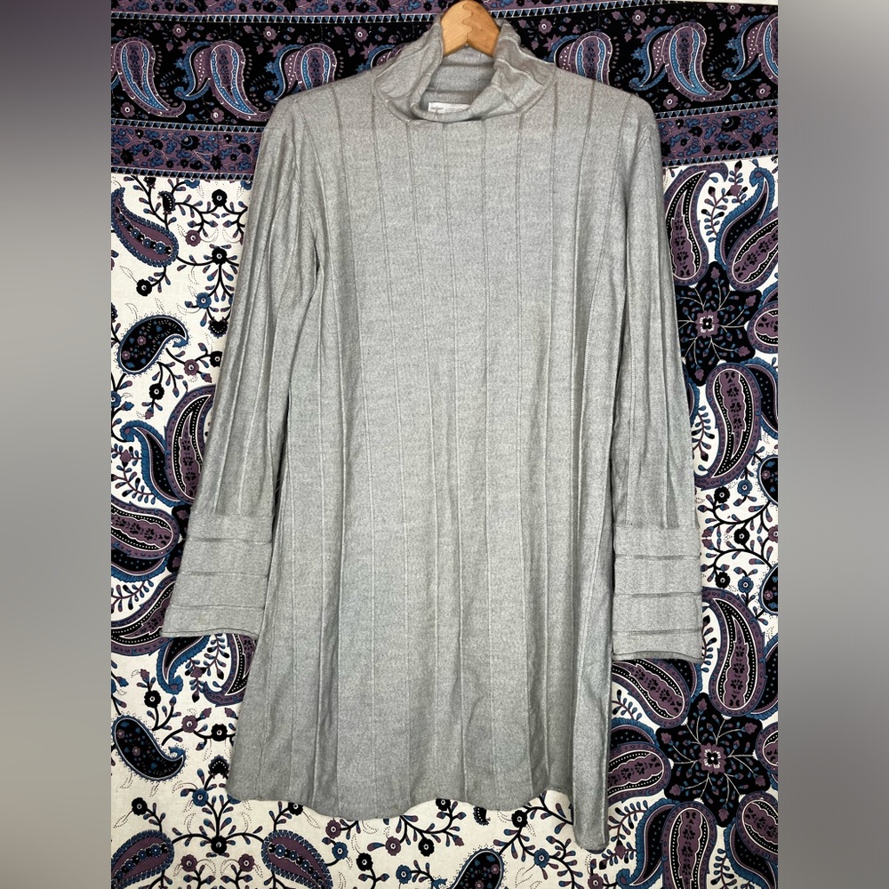 Untouched World Morena ribbed mock neck dress